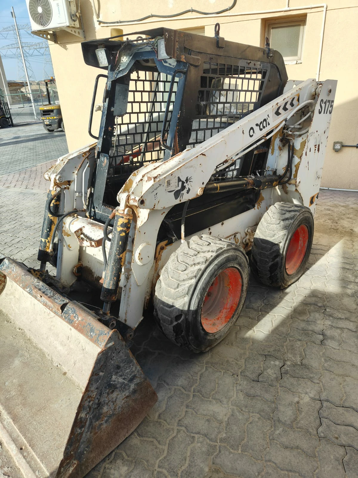 Construction site with multiple machines operating